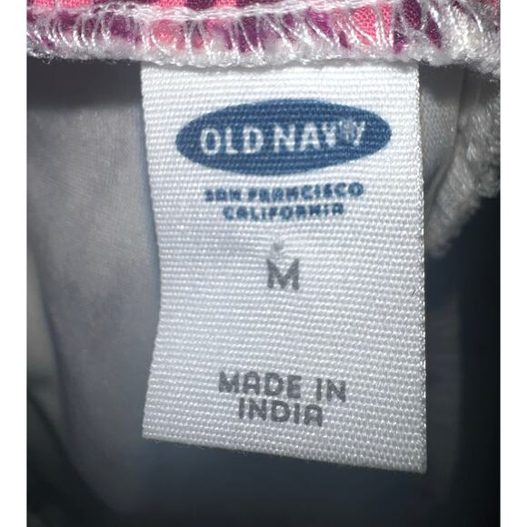 Old Navy Mini Dress Shift Dress Bell Sleeve Off Shoulder White/Pink Floral M - Picture 2 of 2